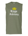 The Best Birthday Gift Kings are Born in February men Muscle Tank Top sleeveless t shirt
