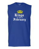The Best Birthday Gift Kings are Born in February men Muscle Tank Top sleeveless t shirt