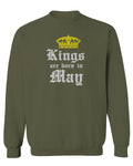 The Best Birthday Gift Kings are Born in May men's Crewneck Sweatshirt