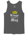 The Best Birthday Gift Kings are Born in May men's Tank Top