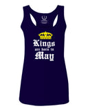 The Best Birthday Gift Kings are Born in May  women's Tank Top sleeveless Racerback
