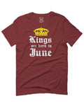 The Best Birthday Gift Kings are Born in June For men T Shirt