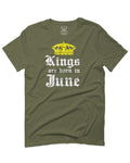 The Best Birthday Gift Kings are Born in June For men T Shirt