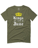 The Best Birthday Gift Kings are Born in June For men T Shirt