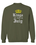 The Best Birthday Gift Kings are Born in July men's Crewneck Sweatshirt