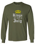 The Best Birthday Gift Kings are Born in July mens Long sleeve t shirt