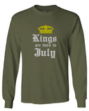 The Best Birthday Gift Kings are Born in July mens Long sleeve t shirt