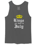 The Best Birthday Gift Kings are Born in July men's Tank Top