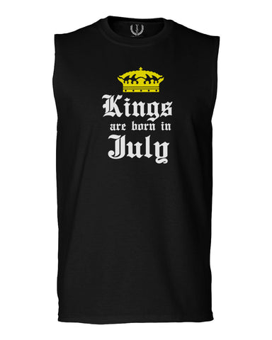 The Best Birthday Gift Kings are Born in July men Muscle Tank Top sleeveless t shirt