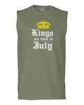The Best Birthday Gift Kings are Born in July men Muscle Tank Top sleeveless t shirt