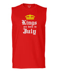 The Best Birthday Gift Kings are Born in July men Muscle Tank Top sleeveless t shirt