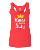 The Best Birthday Gift Kings are Born in July  women's Tank Top sleeveless Racerback