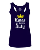 The Best Birthday Gift Kings are Born in July  women's Tank Top sleeveless Racerback