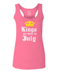 The Best Birthday Gift Kings are Born in July  women's Tank Top sleeveless Racerback