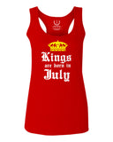 The Best Birthday Gift Kings are Born in July  women's Tank Top sleeveless Racerback