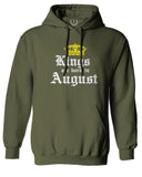 The Best Birthday Gift Kings are Born in August Sweatshirt Hoodie