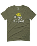 The Best Birthday Gift Kings are Born in August For men T Shirt