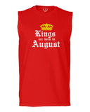 The Best Birthday Gift Kings are Born in August men Muscle Tank Top sleeveless t shirt