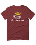 The Best Birthday Gift Kings are Born in September For men T Shirt