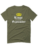 The Best Birthday Gift Kings are Born in September For men T Shirt