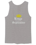The Best Birthday Gift Kings are Born in September men's Tank Top