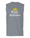 The Best Birthday Gift Kings are Born in September men Muscle Tank Top sleeveless t shirt