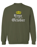 The Best Birthday Gift Kings are Born in October men's Crewneck Sweatshirt