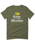 The Best Birthday Gift Kings are Born in October For men T Shirt