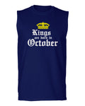The Best Birthday Gift Kings are Born in October men Muscle Tank Top sleeveless t shirt