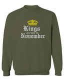 The Best Birthday Gift Kings are Born in November men's Crewneck Sweatshirt