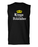 The Best Birthday Gift Kings are Born in November men Muscle Tank Top sleeveless t shirt