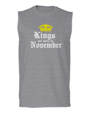 The Best Birthday Gift Kings are Born in November men Muscle Tank Top sleeveless t shirt