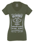 Second 2nd Amendment American Patriot Militia Guns Rights For Women V neck fitted T Shirt
