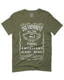 Second 2nd Amendment American Patriot Militia Guns Rights For men T Shirt