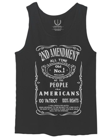 Second 2nd Amendment American Patriot Militia Guns Rights men's Tank Top