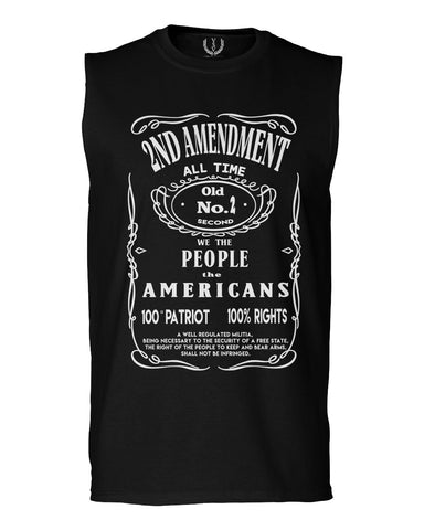 Second 2nd Amendment American Patriot Militia Guns Rights men Muscle Tank Top sleeveless t shirt
