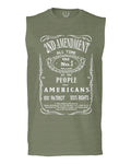 Second 2nd Amendment American Patriot Militia Guns Rights men Muscle Tank Top sleeveless t shirt