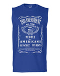 Second 2nd Amendment American Patriot Militia Guns Rights men Muscle Tank Top sleeveless t shirt