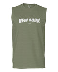 Cool Skateboarding New York City Fonts Good Vibe Graphic men Muscle Tank Top sleeveless t shirt