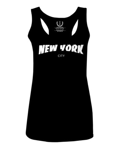 Cool Skateboarding New York City Fonts Good Vibe Graphic  women's Tank Top sleeveless Racerback