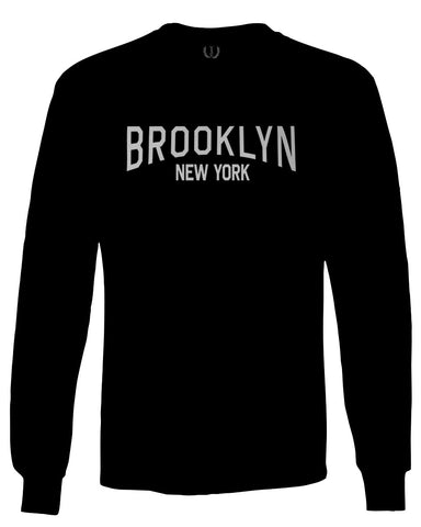 Vintage New York Brooklyn NYC Cool Hipster Street wear mens Long sleeve t shirt