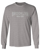 Vintage New York Brooklyn NYC Cool Hipster Street wear mens Long sleeve t shirt