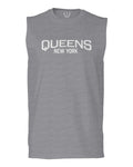 Vintage New York Queens NYC Cool Hipster Street wear men Muscle Tank Top sleeveless t shirt