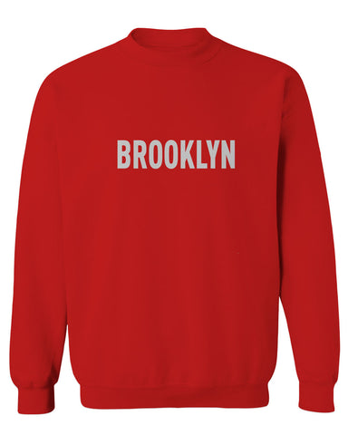 White Fonts New York Brooklyn NYC Cool Lennon Hipster Street men's Crewneck Sweatshirt