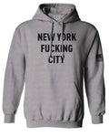 Black Fonts New York Fucking City NYC American Flag America Cool Street Sweatshirt Hoodie