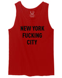 Black Fonts New York Fucking City NYC American Flag America Cool Street men's Tank Top