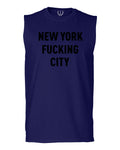 Black Fonts New York Fucking City NYC American Flag America Cool Street men Muscle Tank Top sleeveless t shirt