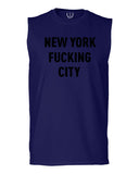 Black Fonts New York Fucking City NYC American Flag America Cool Street men Muscle Tank Top sleeveless t shirt