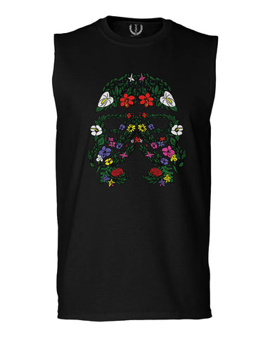 Cool Graphic Floral Tropical Flowers Stormtrooper Street wear men Muscle Tank Top sleeveless t shirt