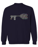 Cool Graphic Good Vibes Cassette Gun Music Love men's Crewneck Sweatshirt